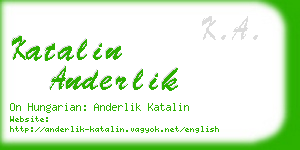 katalin anderlik business card